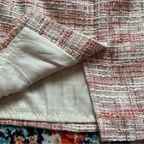 EUC | Cynthia Rowley | Orange Tweed-Like Skirt | Size 10 - Picture 2 of 5